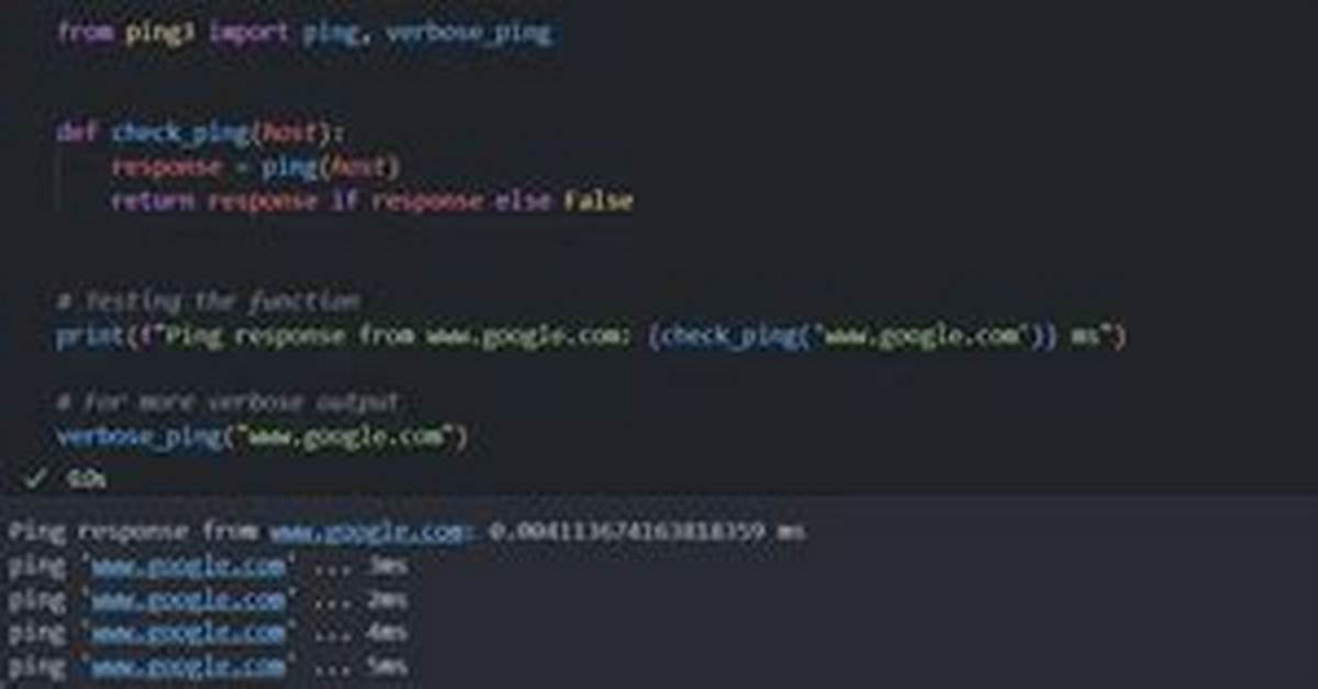 Pinging Servers in Python