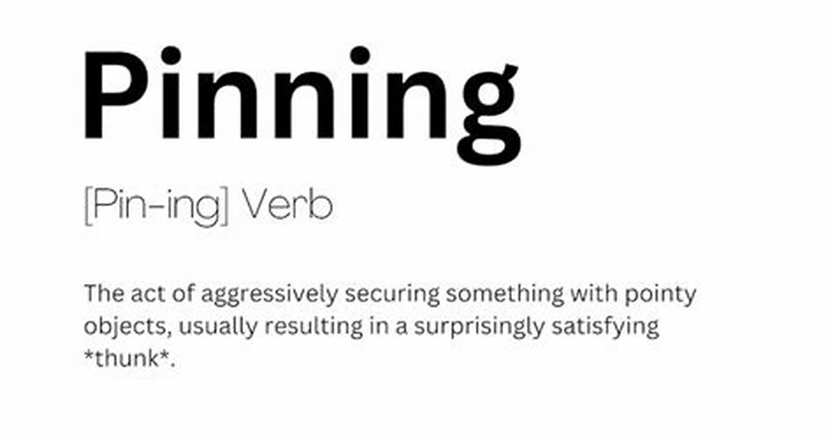 Pinning Definition