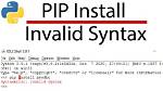 "Pip Install Pyarrow" Returns Syntax Error [Closed]
