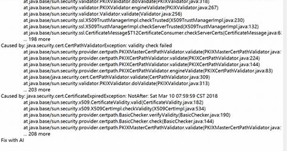Pkix Path Validation Failed: Java. Security. Cert. Certpathvalidatorexception: Signature Check Failed
