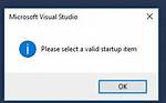 Please Select a Valid Startup Item