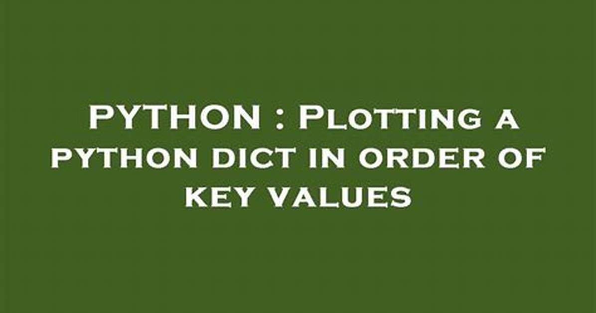 Plotting a Python Dict in Order of Key Values