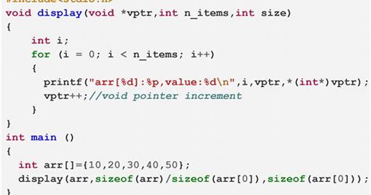 Pointer Arithmetic for Void Pointer in C