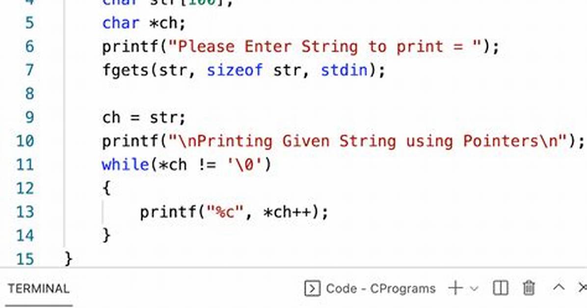 Pointer to a String in C?