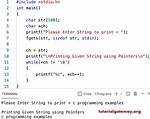 Pointer to a String in C?