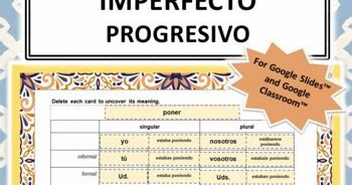 Poner Imperfect