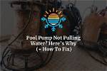 Pool Pump Not Pulling Water