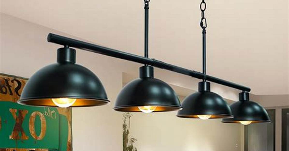 Pool Table Light Fixture