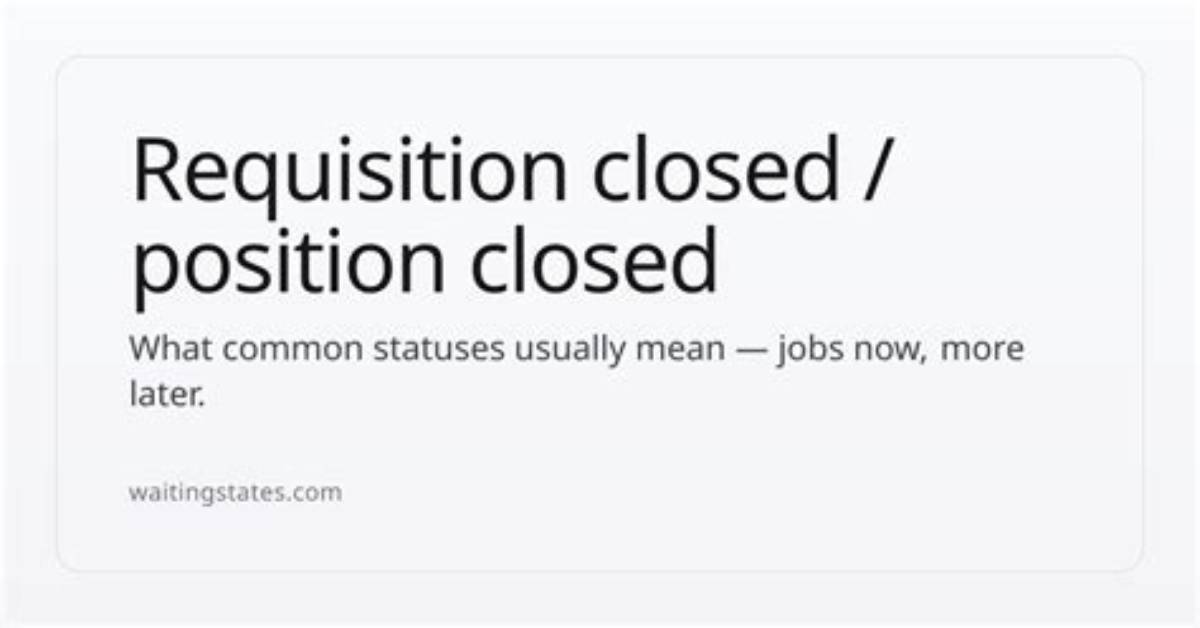 Position Closed Meaning