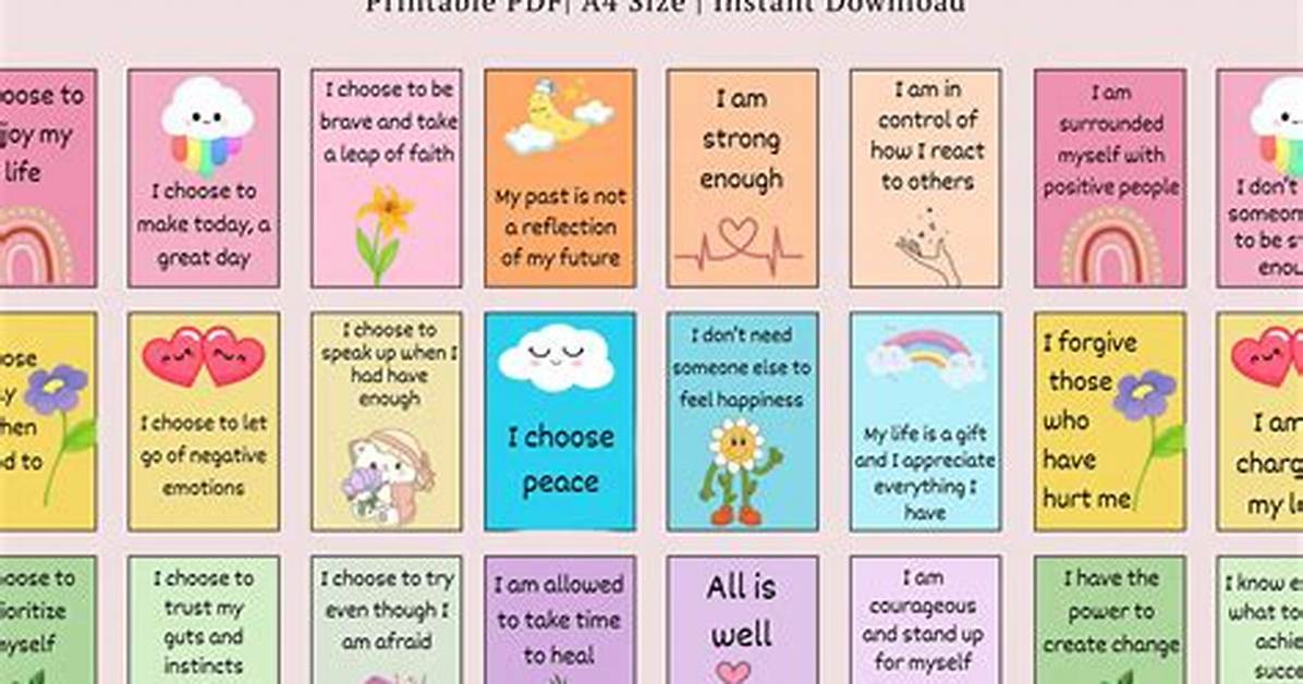 Positive Affirmation Cards