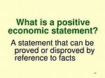 Positive Economic Statement