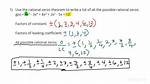 Possible Rational Zeros