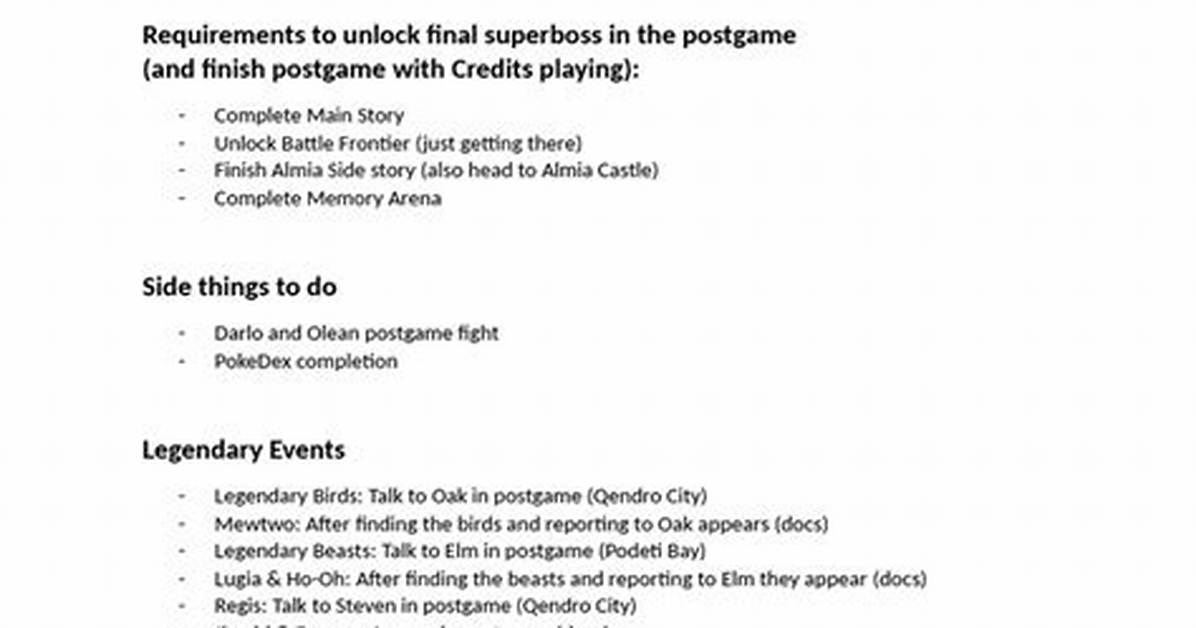 Postgame Summaries