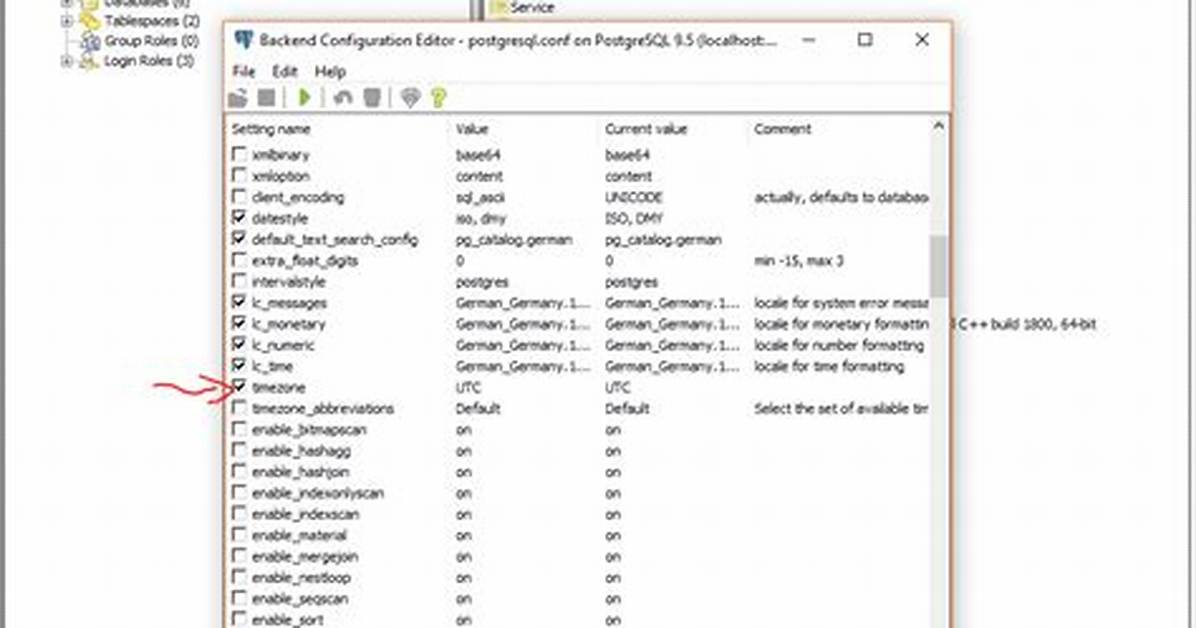 Postgres Default Timezone