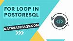 Postgres for Loop