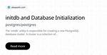 Postgresql "Initdb" (Database Initialization) on Linux