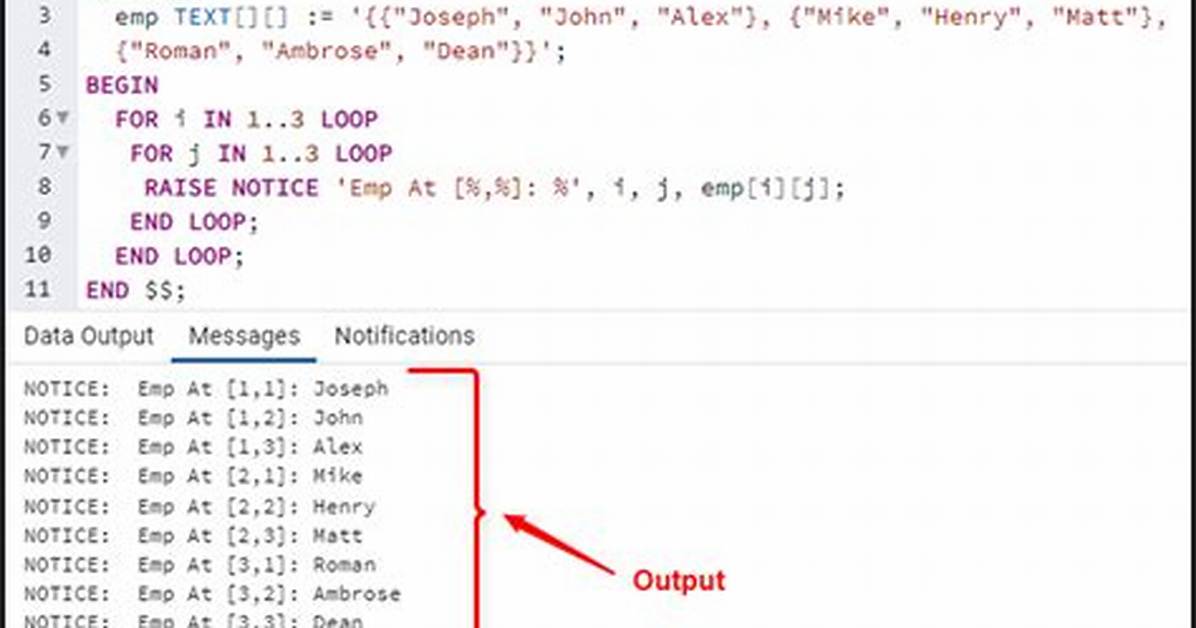 Postgresql Loop