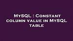 Postgresql Select Constant