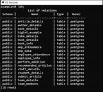 Postgresql: Show Tables in Postgresql