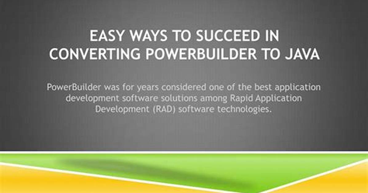 Powerbuilder for a Java Programmer?