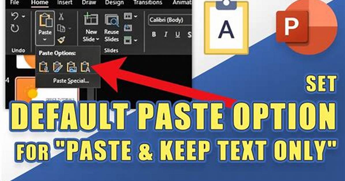 Powerpoint: Set Default Paste