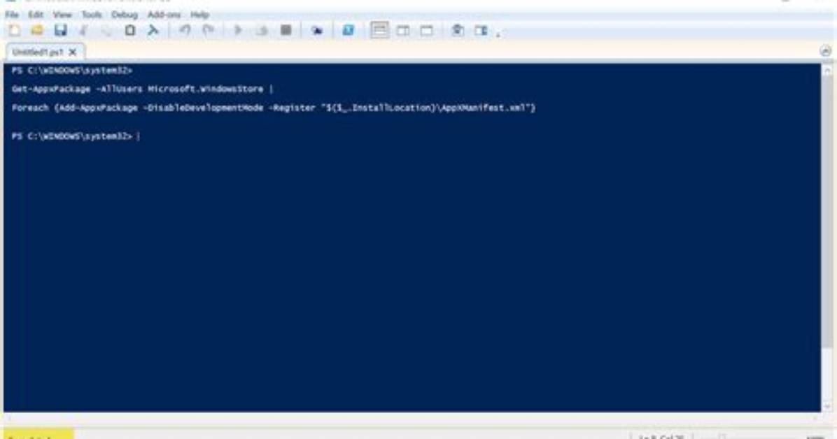 Powershell Command to Reinstall Single Windows 10 App