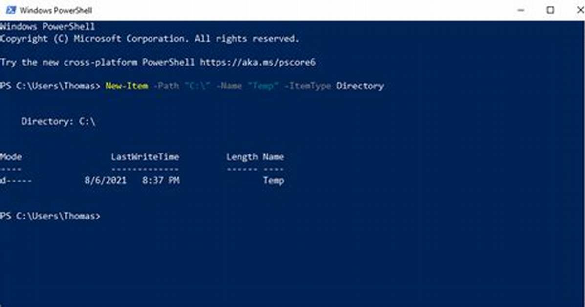 Powershell Create Folder