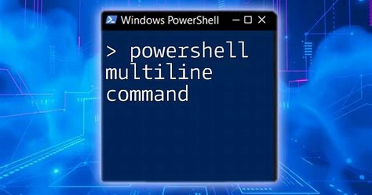 Powershell Error with Multiline Command Call - Missing Expression After Unary Operator '-'