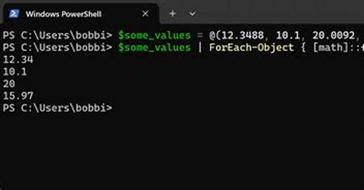 Powershell Round up Function
