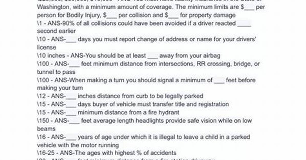 Practice Knowledge Test Wa