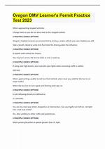 Practice Permit Test Oregon