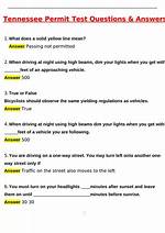 Practice Permit Test Tn
