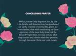 Prayer Ending