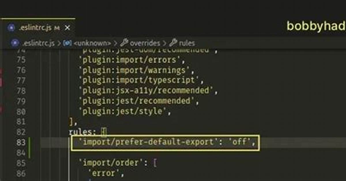 Prefer Default Export Eslint Error
