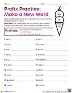Prefix for Adjustment or Practice
