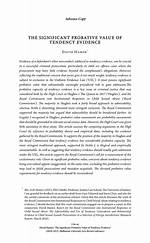 Prejudicial Tendency