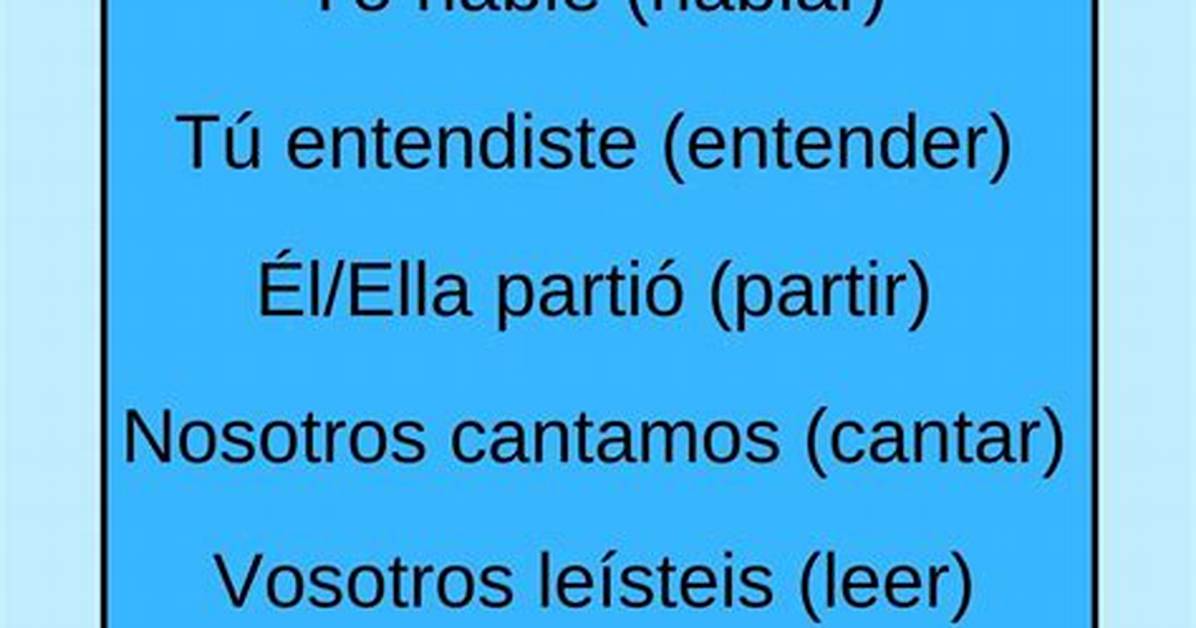 Preterito Ejemplos