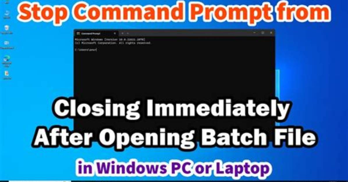 Prevent "Exit" Command in Script to Close Cmd