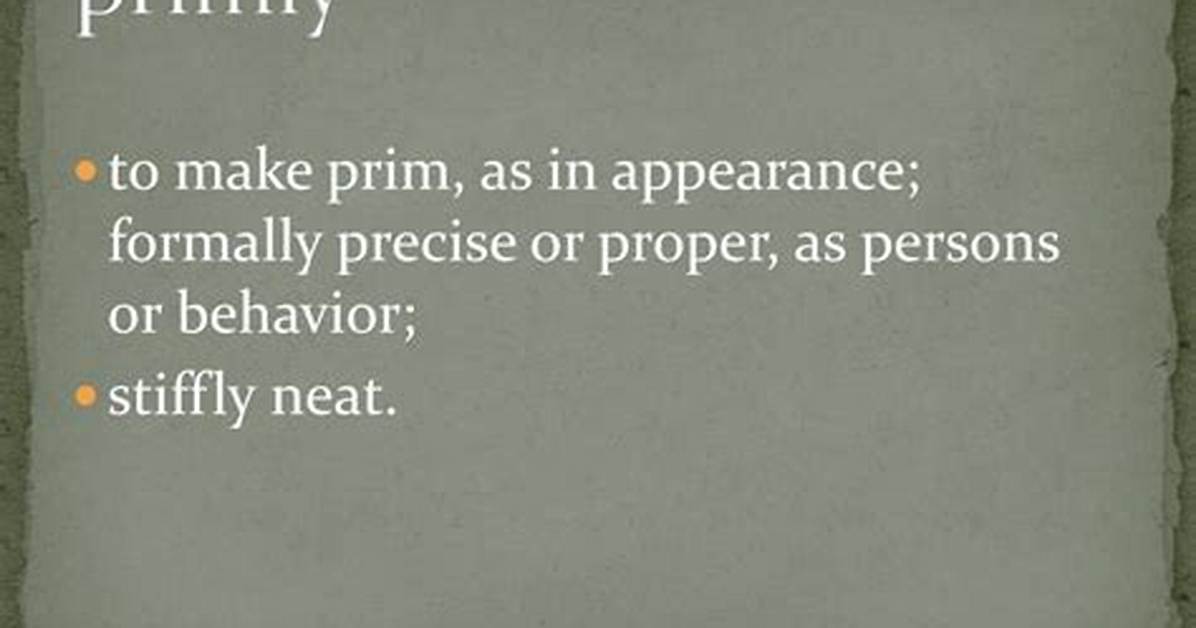 Primly Definition