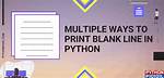 Print Empty Line?