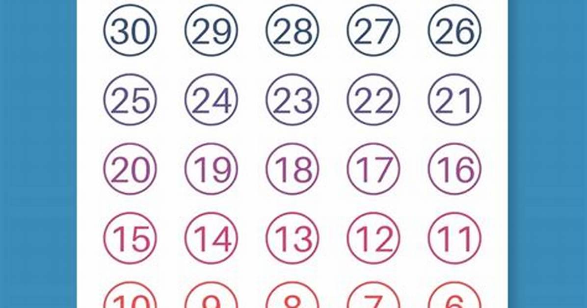 Printable Countdown Calendar