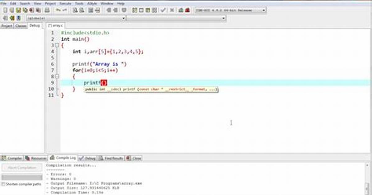 Printing an Array in C++?