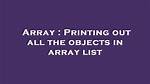 Printing out All the Objects in Array List [Duplicate]