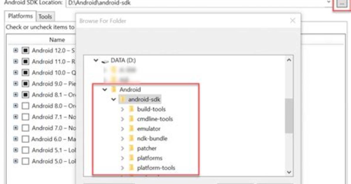 Problem in Adding Sdk Location for Android Studio in Ubuntu