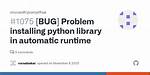 Problem in Installing Library from Github
