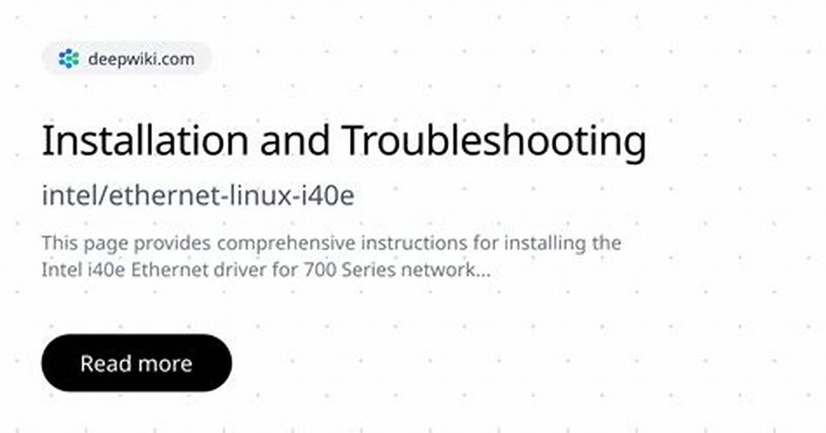 Problem When Installing Intel I40E Driver