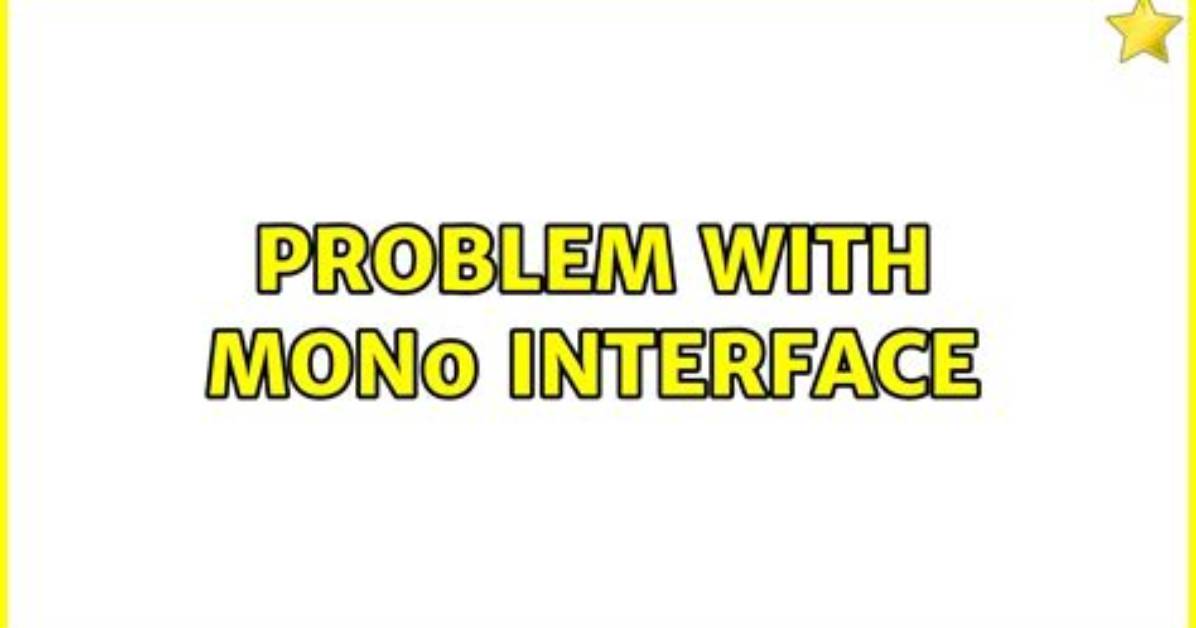 Problem with Mon0 Interface