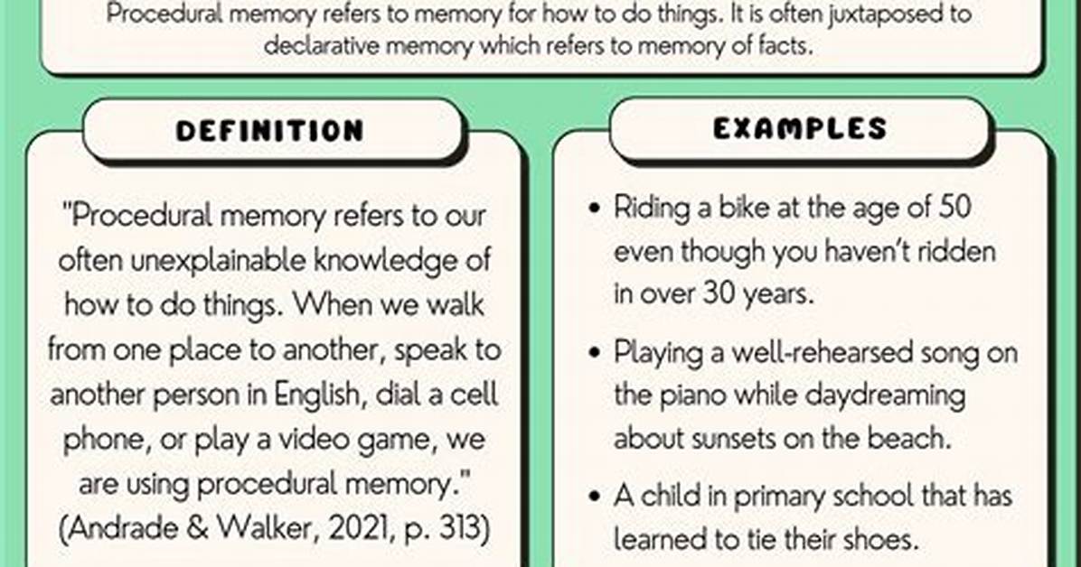 Procedural Memory Example
