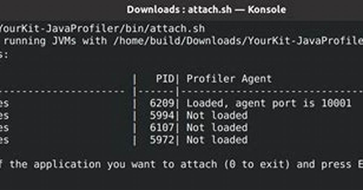 Profiling a Running Java Application in Command Line
