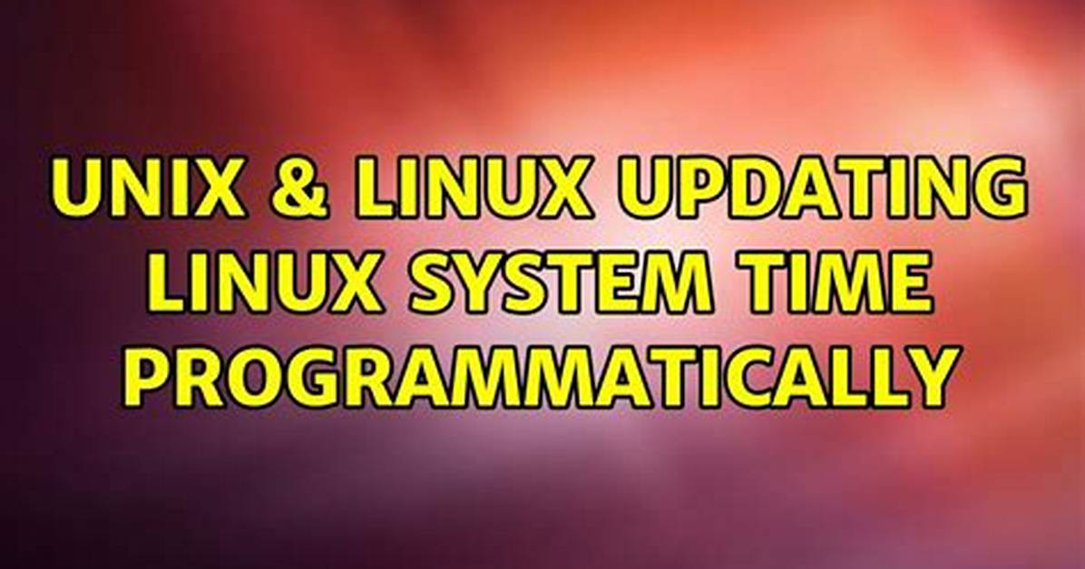 Programmatically Set System Time